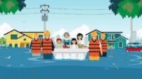 ilustrasi banjir rob