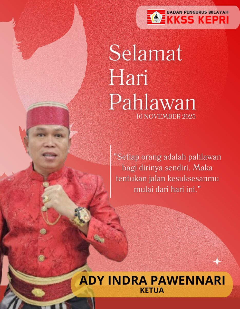 Poster Ucapan Hari Pahlawan Bisnis Modern Merah
