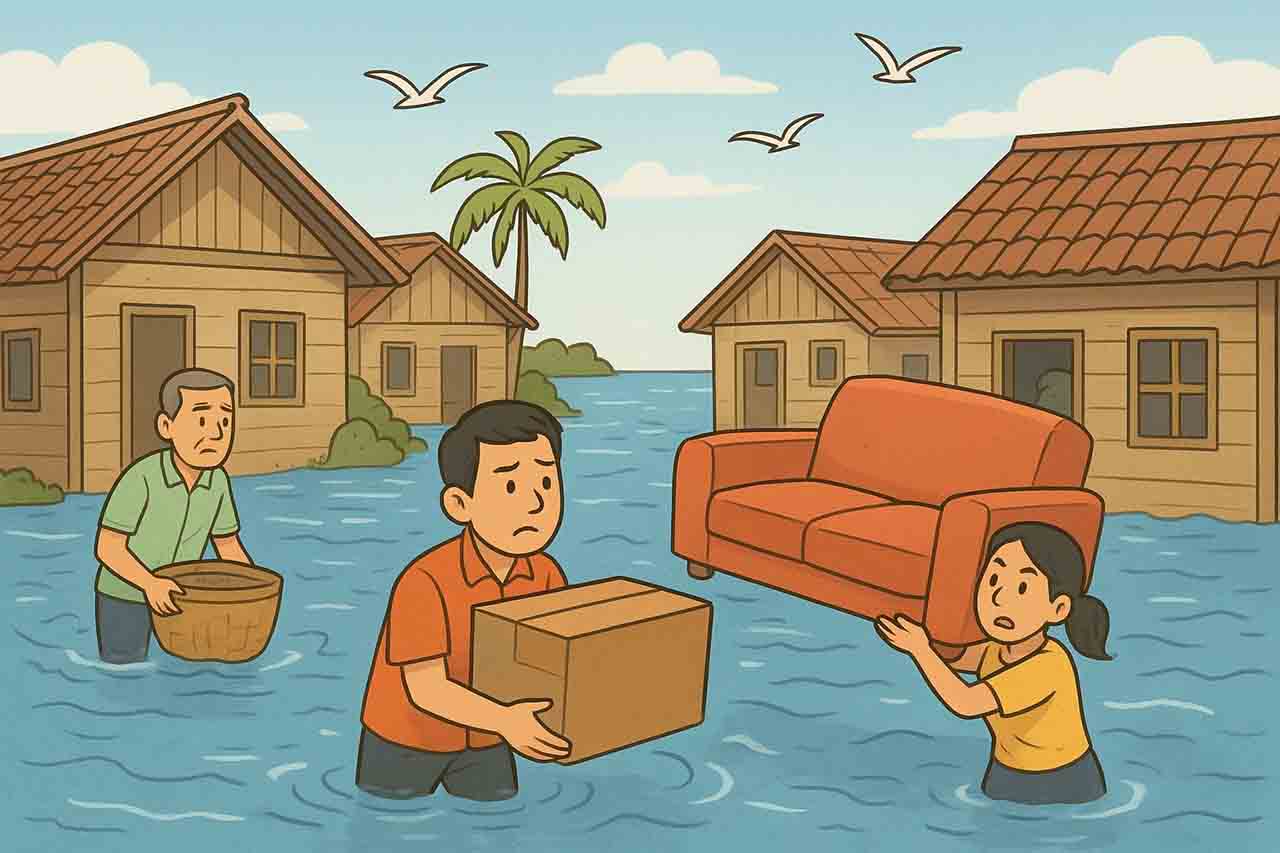 Ilustrasi Banjir ROB
