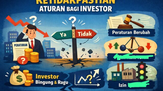 Ilustrasi Ketidakpastian aturan yang dirasakan para investor