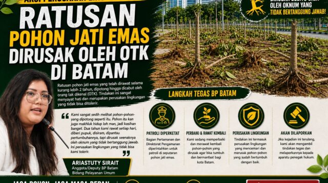 Nb: Foto Pohon Rusak dalam desain grafis adalah ilustrasi dan hasil AI