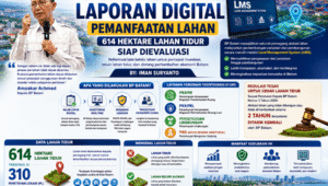 BP Batam memperkuat langkah reformasi tata kelola lahan dengan mewajibkan seluruh pemegang alokasi lahan melaporkan perkembangan perizinan dan pembangunan secara mandiri melalui Land Management System (LMS).